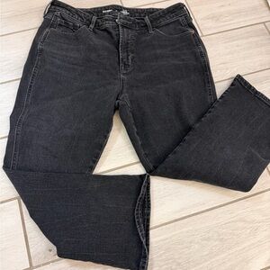 Old Navy Women's Cropped Flare Black Jeans